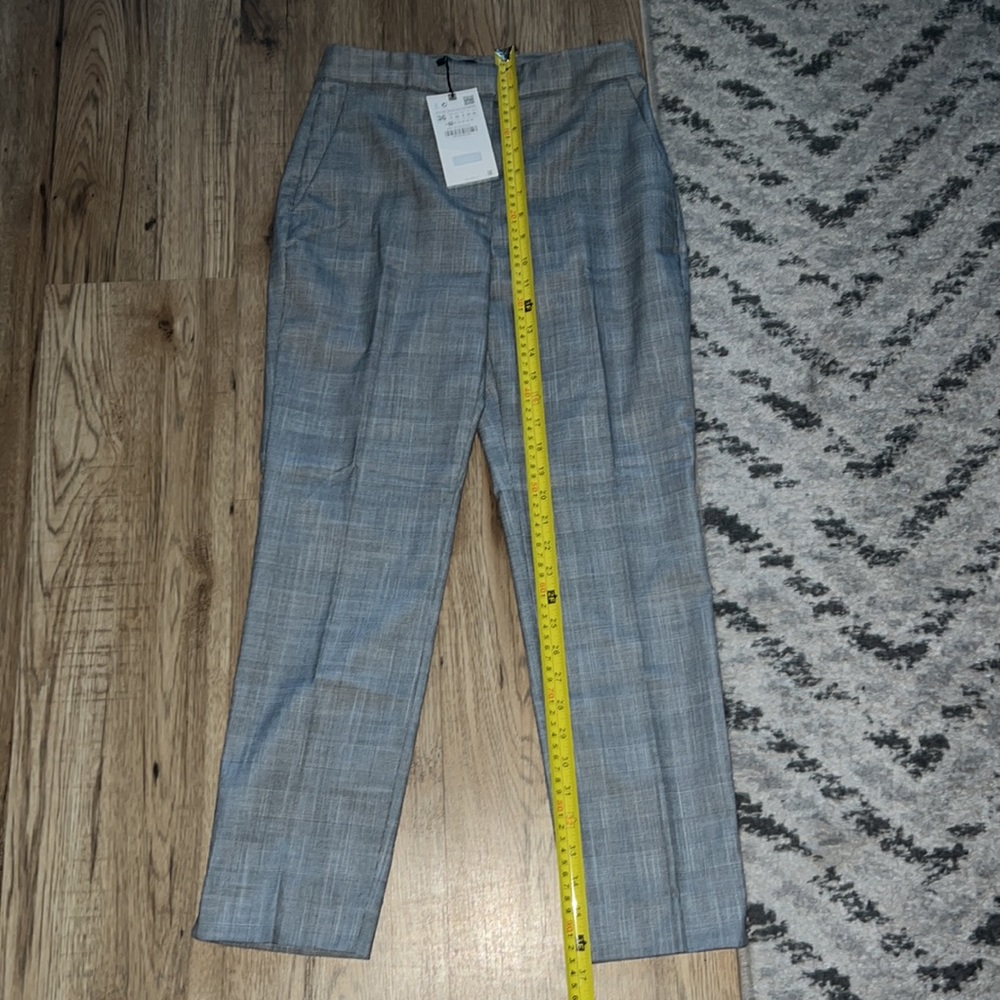 NEW! Zara SUIT SET Plaid Blazer with Cigarette Pants - Picture 9 of 16